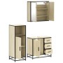 Set de muebles de baño 3 pzas madera contrachapada roble Sonoma by , Bathroom furniture - Ref: Foro24-3300956, Price: 228,90 ...