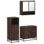 Set de muebles baño 3 pzas madera contrachapada roble marrón by , Bathroom furniture - Ref: Foro24-3300989, Price: 240,14 €, ...