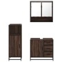 Set de muebles baño 3 pzas madera contrachapada roble marrón de , Muebles de baño - Ref: Foro24-3300989, Precio: 239,94 €