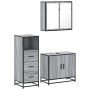 Set de muebles de baño 3 pzas madera contrachapada gris sonoma von , Badezimmermöbel - Ref: Foro24-3301008, Preis: 231,81 €, ...