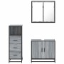 Set de muebles de baño 3 pzas madera contrachapada gris sonoma von , Badezimmermöbel - Ref: Foro24-3301008, Preis: 231,81 €, ...
