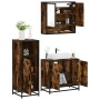 Set de muebles baño 3 pzas madera contrachapada roble ahumado by , Bathroom furniture - Ref: Foro24-3300977, Price: 199,93 €,...