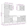 Mueble cocina Kalmar blanco de alto brillo 7 pzas von , Küchenschränke - Ref: Foro24-3314773, Preis: 653,64 €, Rabatt: %