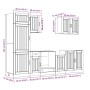 Mueble de cocina Kalmar blanco 7 piezas madera contrachapada von , Küchenschränke - Ref: Foro24-3314771, Preis: 566,80 €, Rab...