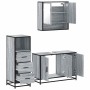 Set de muebles de baño 3 pzas madera contrachapada gris sonoma by , Bathroom furniture - Ref: Foro24-3301043, Price: 253,39 €...