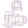 Set de muebles de baño 3 pzas madera contrachapada gris sonoma by , Bathroom furniture - Ref: Foro24-3301043, Price: 253,39 €...