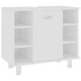 Weißer Badezimmerschrank aus Sperrholz, 60 x 32 x 53,5 cm von vidaXL, Badezimmermöbel - Ref: Foro24-802633, Preis: 47,98 €, R...