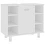 Weißer Badezimmerschrank aus Sperrholz, 60 x 32 x 53,5 cm von vidaXL, Badezimmermöbel - Ref: Foro24-802633, Preis: 48,59 €, R...