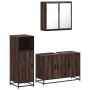 Set de muebles baño 3 pzas madera contrachapada roble marrón de , Muebles de baño - Ref: Foro24-3300954, Precio: 222,87 €