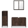 Set de muebles baño 3 pzas madera contrachapada roble marrón by , Bathroom furniture - Ref: Foro24-3300954, Price: 222,85 €, ...
