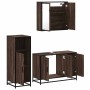 Set de muebles baño 3 pzas madera contrachapada roble marrón by , Bathroom furniture - Ref: Foro24-3300954, Price: 222,85 €, ...