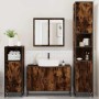Set de muebles baño 4 pzas madera contrachapada roble ahumado von , Badezimmermöbel - Ref: Foro24-3301192, Preis: 422,44 €, R...