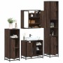 Set de muebles baño 4 pzas madera contrachapada roble marrón de , Muebles de baño - Ref: Foro24-3301209, Precio: 337,32 €, De...