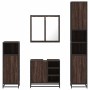 Set de muebles baño 4 pzas madera contrachapada roble marrón de , Muebles de baño - Ref: Foro24-3301209, Precio: 337,32 €, De...
