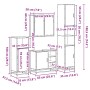 Set de muebles baño 4 pzas madera contrachapada roble marrón de , Muebles de baño - Ref: Foro24-3301209, Precio: 337,32 €, De...