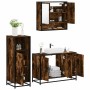 Set de muebles baño 3 pzas madera contrachapada roble ahumado von , Badezimmermöbel - Ref: Foro24-3300982, Preis: 230,78 €, R...