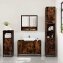 Set de muebles baño 3 pzas madera contrachapada roble ahumado von , Badezimmermöbel - Ref: Foro24-3300982, Preis: 230,78 €, R...