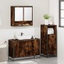 Set de muebles baño 3 pzas madera contrachapada roble ahumado von , Badezimmermöbel - Ref: Foro24-3300982, Preis: 230,78 €, R...