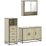 Set de muebles de baño 3 pzas madera contrachapada roble Sonoma von , Badezimmermöbel - Ref: Foro24-3301041, Preis: 228,82 €,...