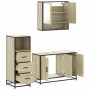 Set de muebles de baño 3 pzas madera contrachapada roble Sonoma von , Badezimmermöbel - Ref: Foro24-3301041, Preis: 228,82 €,...