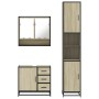 Set de muebles de baño 3 pzas madera contrachapada roble Sonoma von , Badezimmermöbel - Ref: Foro24-3301106, Preis: 304,69 €,...