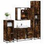 Set de muebles baño 4 pzas madera contrachapada roble ahumado von , Badezimmermöbel - Ref: Foro24-3301202, Preis: 460,21 €, R...