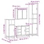 Set de muebles baño 4 pzas madera contrachapada roble marrón von , Badezimmermöbel - Ref: Foro24-3301214, Preis: 386,21 €, Ra...