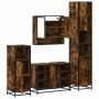 Set de muebles baño 4 pzas madera contrachapada roble ahumado by , Bathroom furniture - Ref: Foro24-3301242, Price: 410,60 €,...
