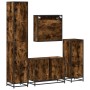 Set de muebles baño 4 pzas madera contrachapada roble ahumado by , Bathroom furniture - Ref: Foro24-3301242, Price: 410,60 €,...