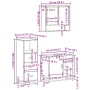 Juego de muebles de baño 3 pzas madera contrachapada negro von , Badezimmermöbel - Ref: Foro24-3301055, Preis: 244,04 €, Raba...