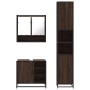 Set de muebles baño 3 pzas madera contrachapada roble marrón by , Bathroom furniture - Ref: Foro24-3301119, Price: 275,59 €, ...