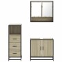 Set de muebles de baño 3 pzas madera contrachapada roble Sonoma von , Badezimmermöbel - Ref: Foro24-3301036, Preis: 212,98 €,...