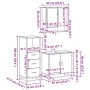 Set de muebles de baño 3 pzas madera contrachapada roble Sonoma von , Badezimmermöbel - Ref: Foro24-3301036, Preis: 212,98 €,...