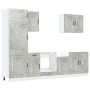 Mueble cocina Kalmar gris hormigón 7 pzas madera contrachapada von , Küchenschränke - Ref: Foro24-3314765, Preis: 577,21 €, R...