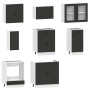 Mueble de cocina Kalmar negra 8 piezas madera contrachapada von , Küchenschränke - Ref: Foro24-3314842, Preis: 622,82 €, Raba...