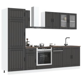 Mueble de cocina Kalmar negra 8 piezas madera contrachapada de , Armarios de cocina - Ref: Foro24-3314802, Precio: 631,08 €, ...