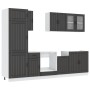 Mueble de cocina Kalmar negra 8 piezas madera contrachapada von , Küchenschränke - Ref: Foro24-3314802, Preis: 631,08 €, Raba...