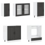 Mueble de cocina Kalmar negra 8 piezas madera contrachapada von , Küchenschränke - Ref: Foro24-3314802, Preis: 631,08 €, Raba...