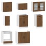 Mueble cocina Kalmar roble marrón 8 pzas madera contrachapada by , Kitchen cabinets - Ref: Foro24-3314828, Price: 552,61 €, D...