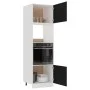 Mikrowellenschrank aus schwarzem Sperrholz, 60 x 57 x 207 cm von vidaXL, Küchenschränke - Ref: Foro24-802547, Preis: 201,38 €...
