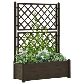 Pflanzgefäß mit Gitter PP Mokka 100x43x142 cm von vidaXL, Töpfe und Pflanzgefäße - Ref: Foro24-313984, Preis: 134,59 €, Rabat...
