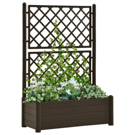 Pflanzgefäß mit Gitter PP Mokka 100x43x142 cm von vidaXL, Töpfe und Pflanzgefäße - Ref: Foro24-313984, Preis: 141,59 €, Rabat...