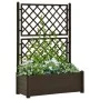 Planter with trellis PP mocha 100x43x142 cm by vidaXL, Pots and planters - Ref: Foro24-313984, Price: 134,59 €, Discount: %