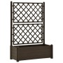 Planter with trellis PP mocha 100x43x142 cm by vidaXL, Pots and planters - Ref: Foro24-313984, Price: 130,46 €, Discount: %