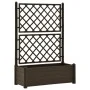Planter with trellis PP mocha 100x43x142 cm by vidaXL, Pots and planters - Ref: Foro24-313984, Price: 134,59 €, Discount: %