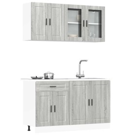 Mueble cocina Kalmar sonoma gris 4 pzas madera contrachapada de , Armarios de cocina - Ref: Foro24-3314877, Precio: 314,45 €,...