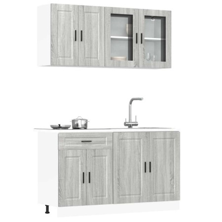 Mueble cocina Kalmar sonoma gris 4 pzas madera contrachapada de , Armarios de cocina - Ref: Foro24-3314877, Precio: 322,82 €,...