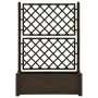 Planter with trellis PP mocha 100x43x142 cm by vidaXL, Pots and planters - Ref: Foro24-313984, Price: 134,59 €, Discount: %