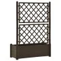 Planter with trellis PP mocha 100x43x142 cm by vidaXL, Pots and planters - Ref: Foro24-313984, Price: 134,59 €, Discount: %