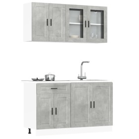 Mueble cocina Kalmar gris hormigón 4 pzas madera contrachapada von , Küchenschränke - Ref: Foro24-3314875, Preis: 295,99 €, R...
